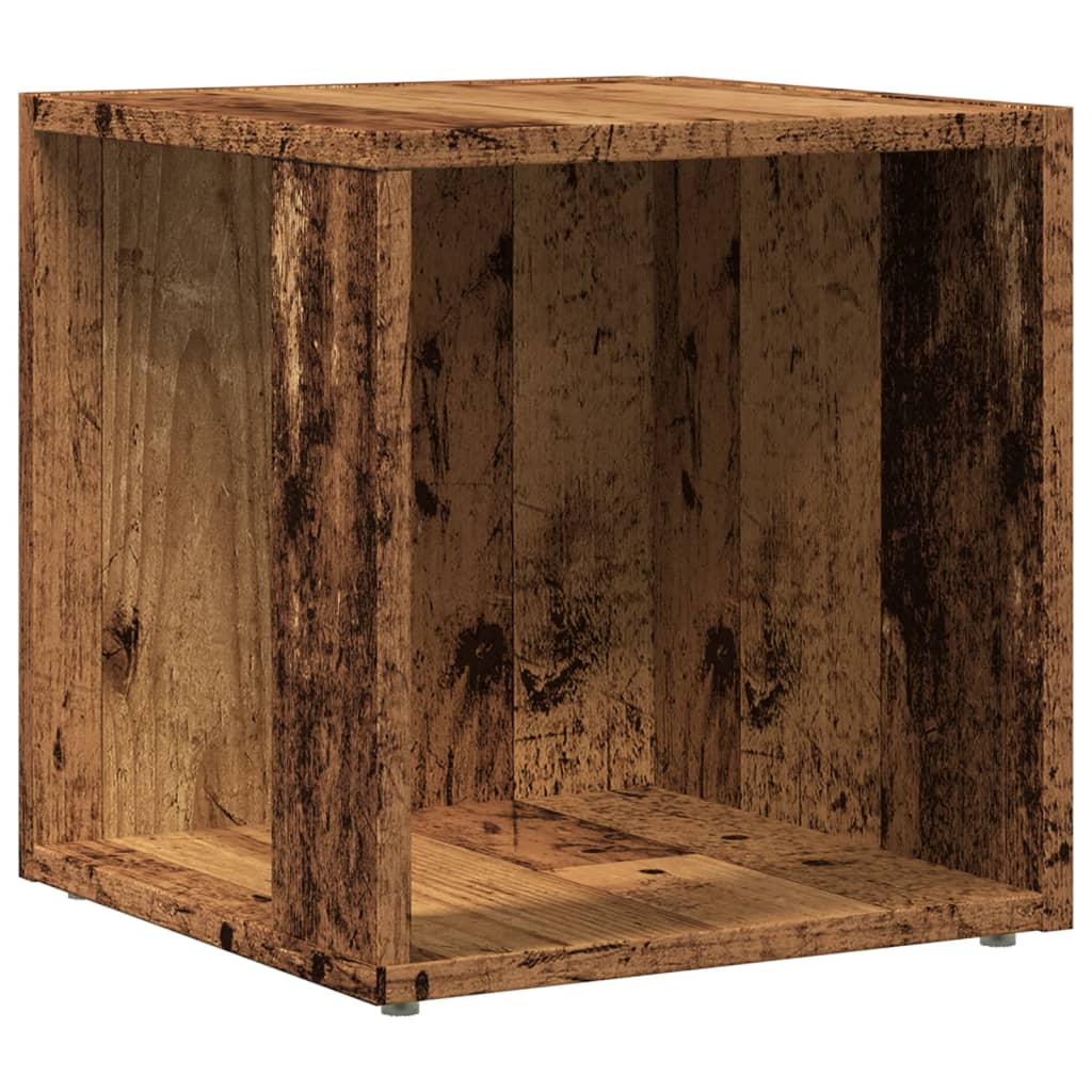 Side Table Old Wood 33x33x34 cm Engineered Wood