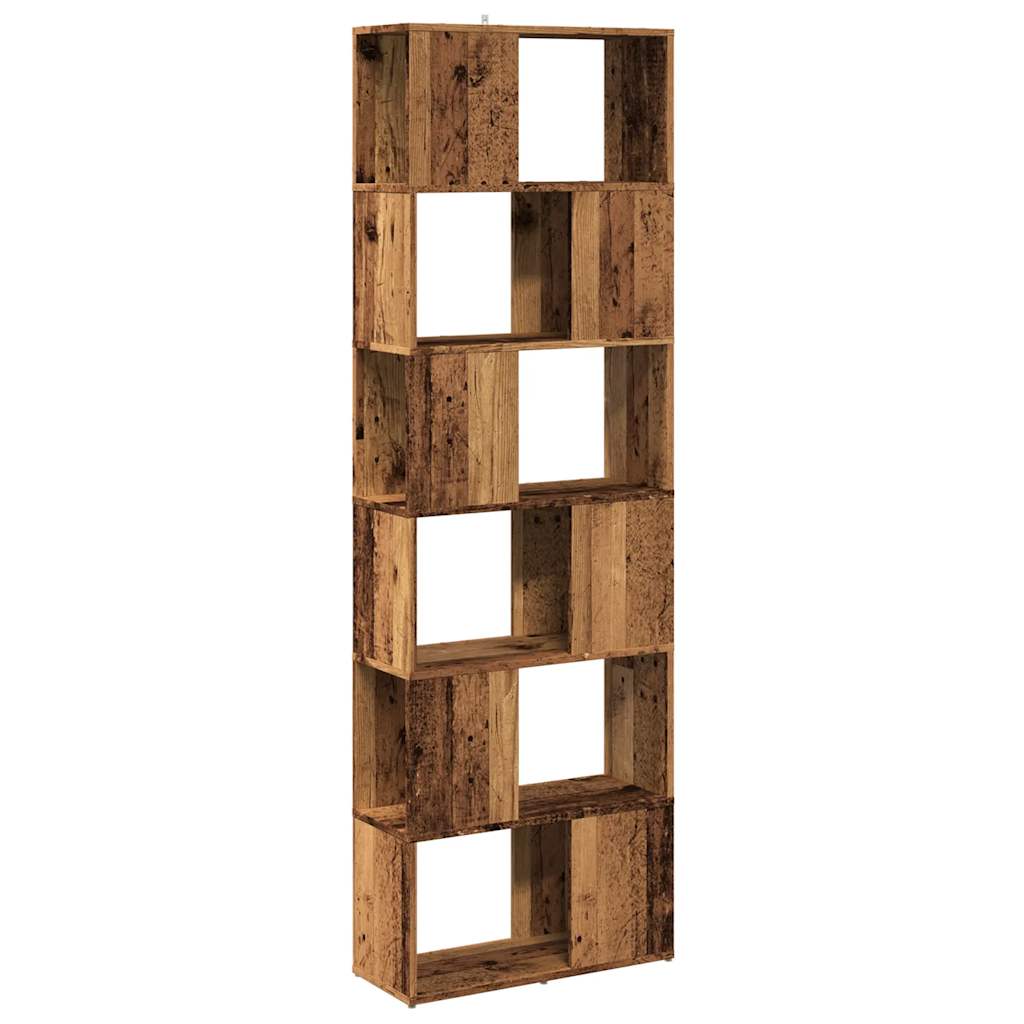 Book Cabinet/Room Divider Old Wood 60x24x186 cm