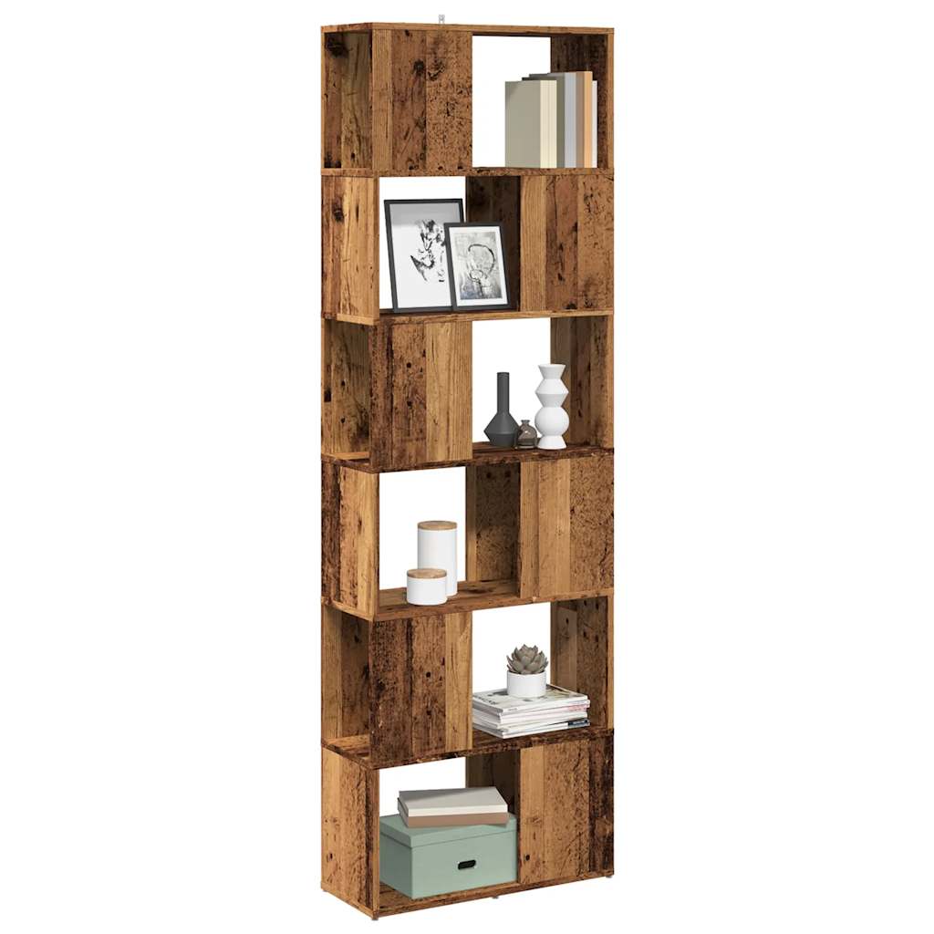 Book Cabinet/Room Divider Old Wood 60x24x186 cm