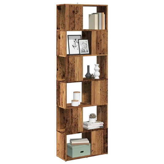 Book Cabinet/Room Divider Old Wood 60x24x186 cm