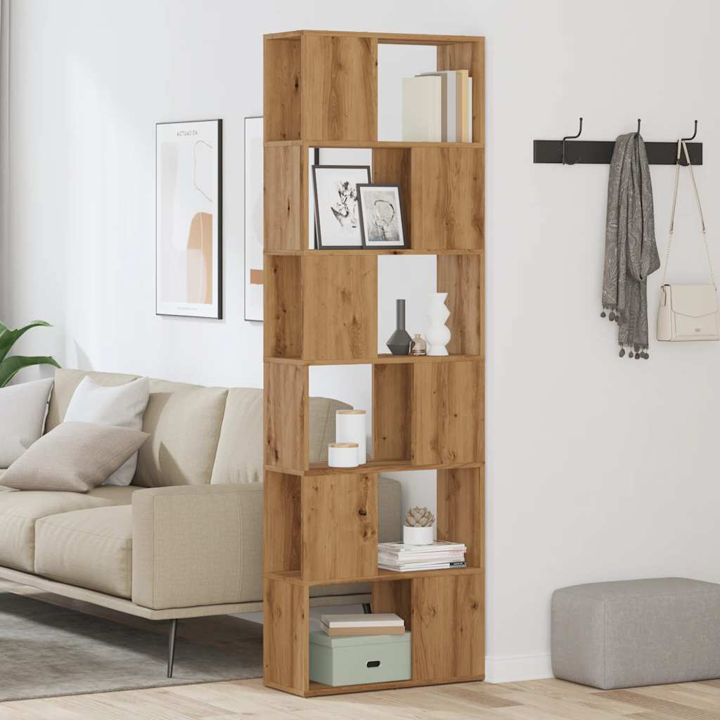 Book Cabinet/Room Divider Artisian Oak 60x24x186 cm