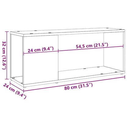 TV Cabinet Artisan Oak 80x24x32cm Engineered Wood
