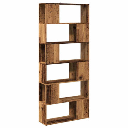 Book Cabinet/Room Divider Old Wood 80x24x186 cm