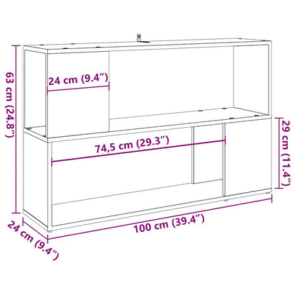 Book Cabinet Old Wood 100x24x63 cm Engineered Wood