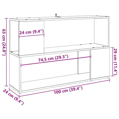 Book Cabinet Artisian Oak 100x24x63 cm Engineered Wood