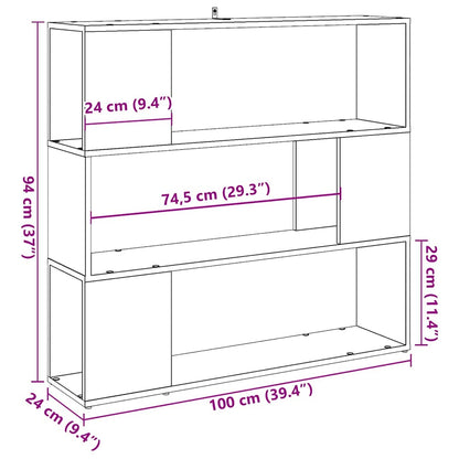 Book Cabinet/Room Divider Artisan Oak 100x24x94 cm