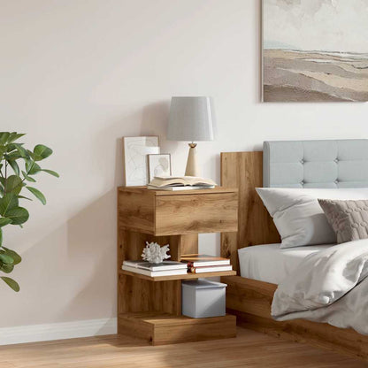 Bedside Cabinet Artisan Oak 40x35x65 cm Engineered Wood