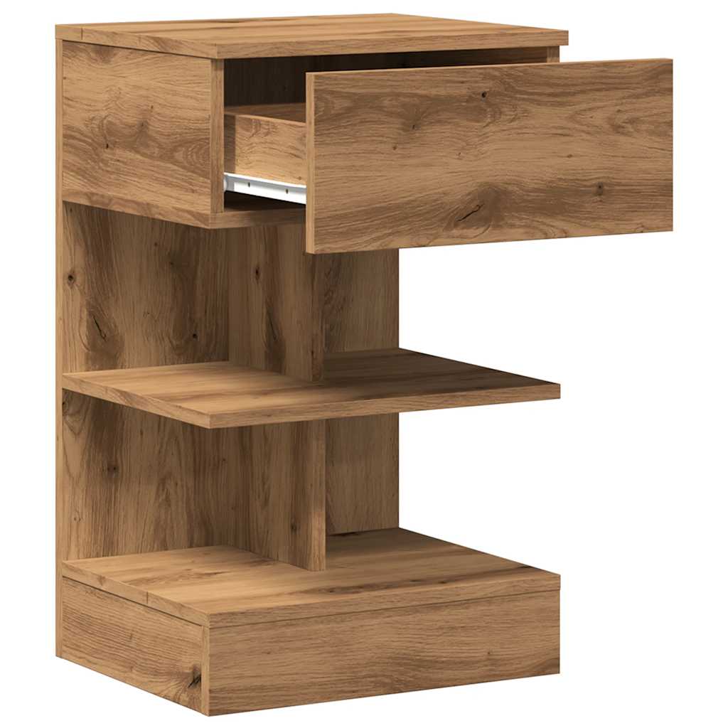 Bedside Cabinet Artisan Oak 40x35x65 cm Engineered Wood