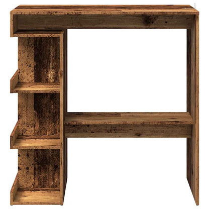 Bar Table with Storage Rack Old Wood 100x48x101.5 cm