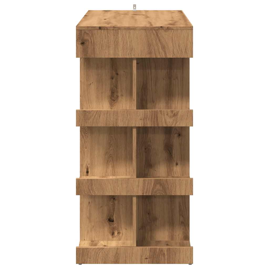 Bar Table with Storage Rack Artisan Oak 100x50x101.5 cm