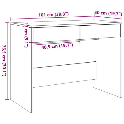 Desk Old Wood 101x50x76.5 cm Engineered Wood