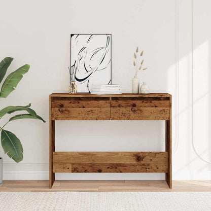 Console Table Old Wood 100x35x76.5 cm Engineered Wood