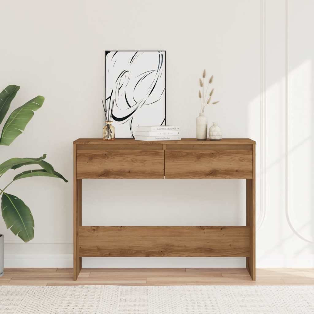 Console Table Artisan Oak 100x35x76.5 cm Engineered Wood