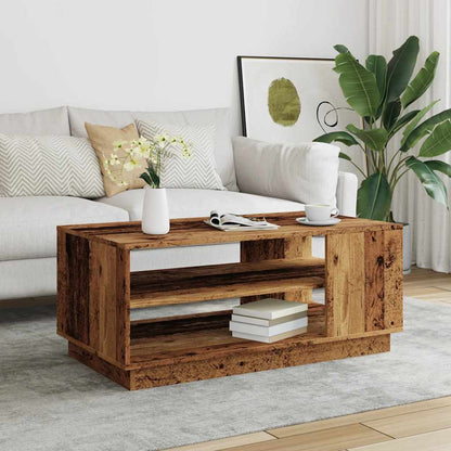 Coffee Table Old Wood 102x55x43 cm Engineered Wood