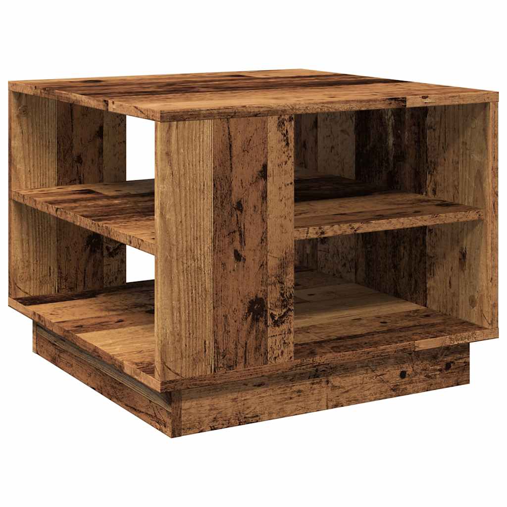 Coffee Table Old Wood 55x55x42 cm Engineered Wood