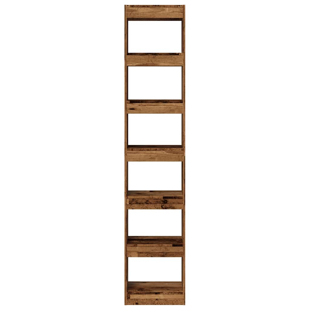 Book Cabinet/Room Divider Old Wood 40x30x198 cm