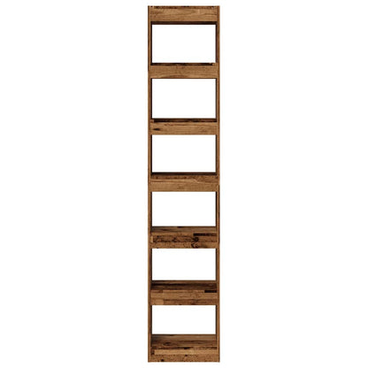 Book Cabinet/Room Divider Old Wood 40x30x198 cm