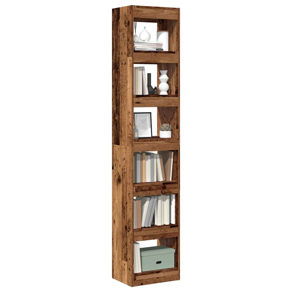 Book Cabinet/Room Divider Old Wood 40x30x198 cm