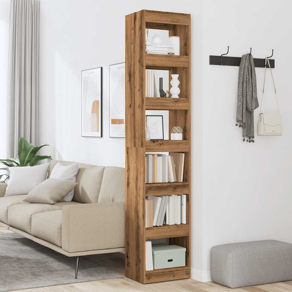 Book Cabinet/Room Divider Artisan Oak 40x30x198 cm