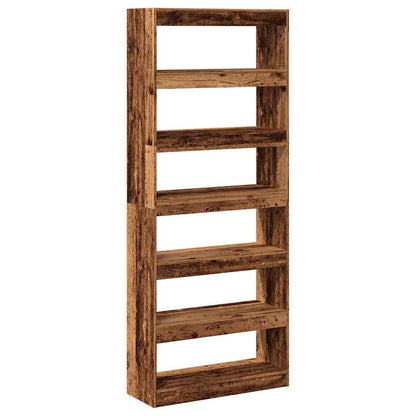 Book Cabinet/Room Divider Old Wood 80x30x198 cm