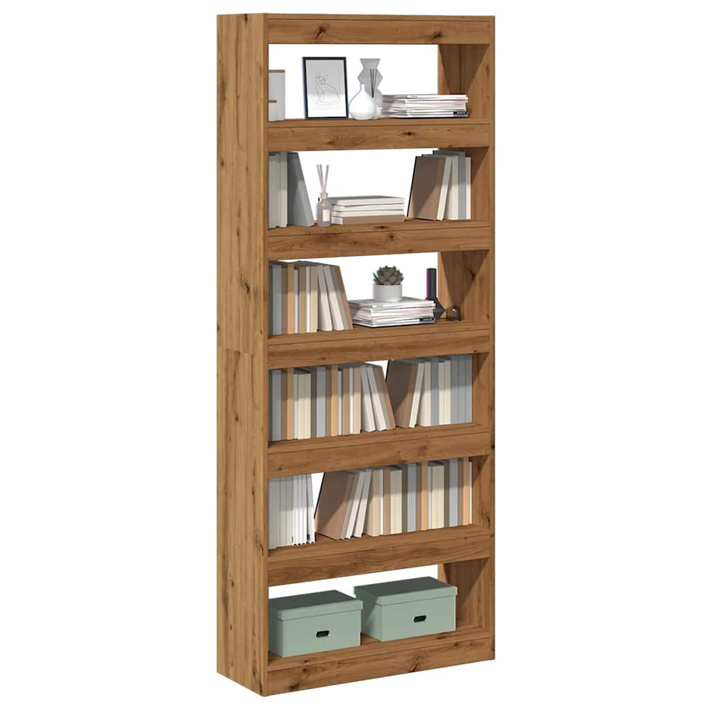 Book Cabinet/Room Divider Artisan Oak 80x30x198 cm