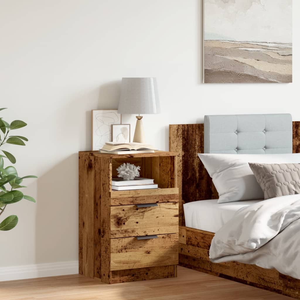 Bedside Cabinet Old Wood 40x36x65 cm Engineered Wood