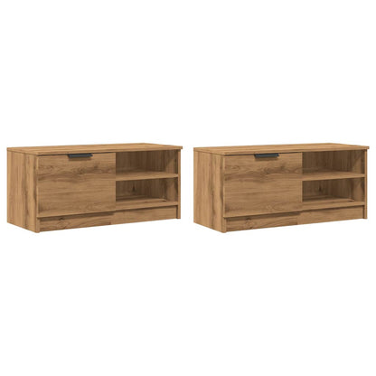 TV Cabinets 2 pcs Artisan Oak 80x35x36.5 cm Engineered Wood