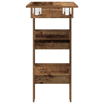 Wall Bar Table Old Wood 102x45x103.5 cm Engineered Wood