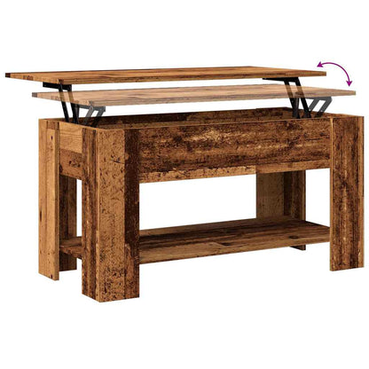 Coffee Table Old Wood 101x49x52 cm Engineered Wood