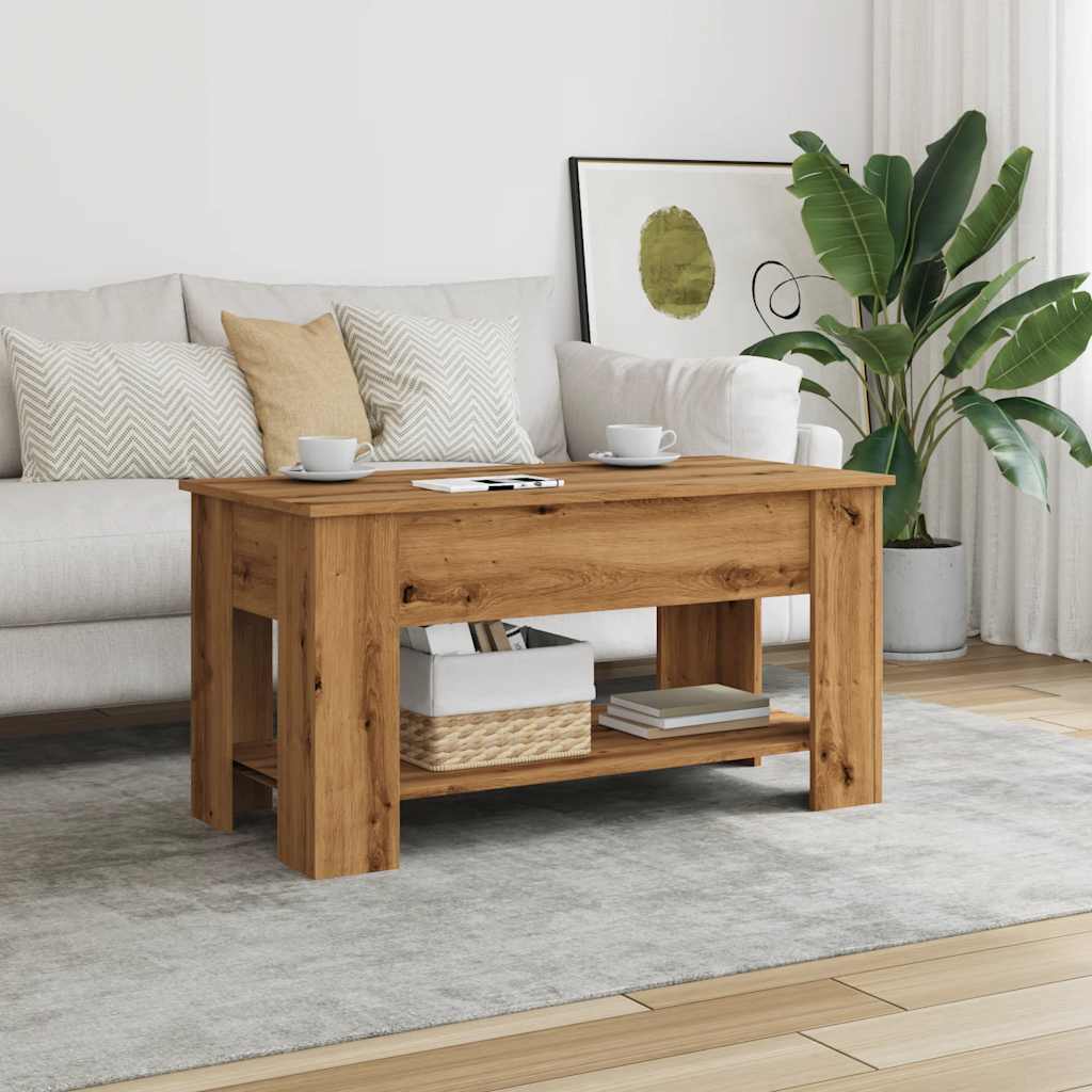 Coffee Table Artisan Oak 101x49x52 cm Engineered Wood