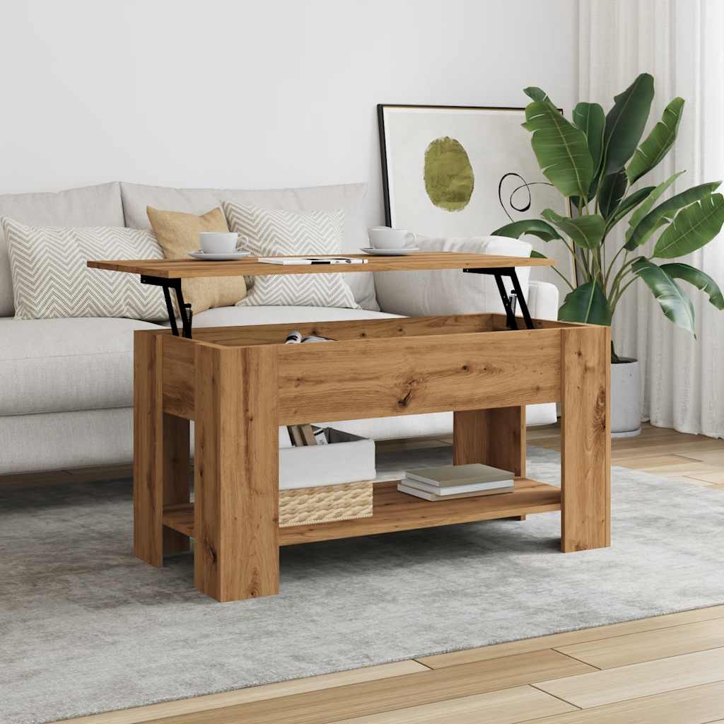 Coffee Table Artisan Oak 101x49x52 cm Engineered Wood