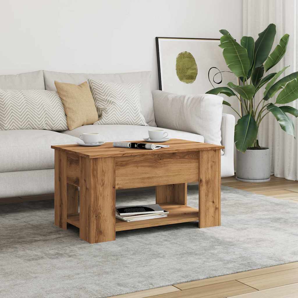 Coffee Table Artisan Oak 79x49x41 cm Engineered Wood