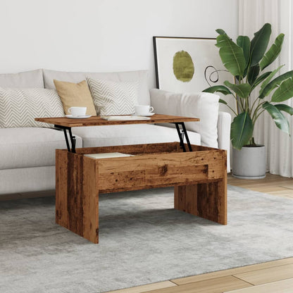 Coffee Table Old Wood 80x50.5x41.5 cm Engineered Wood