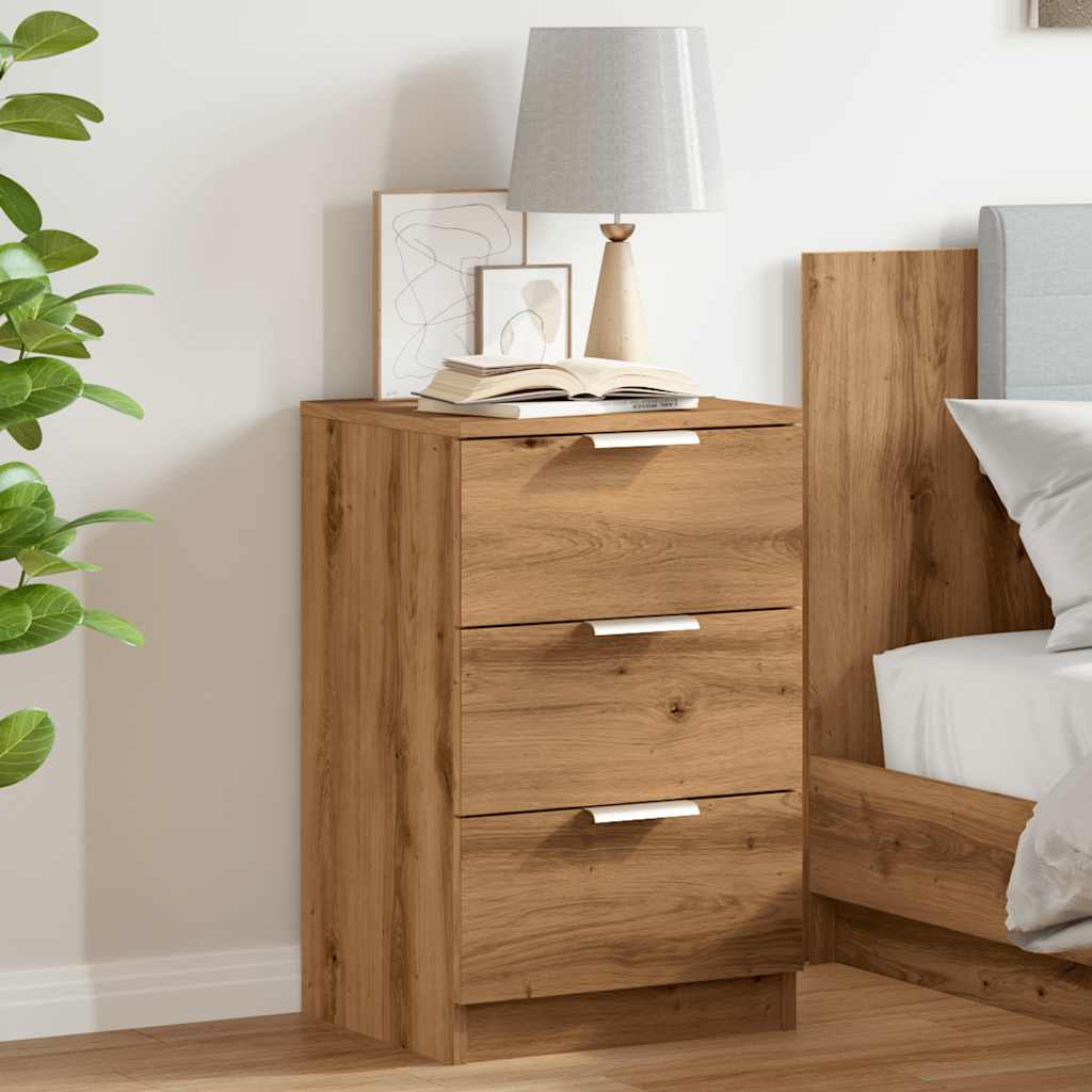 Bedside Cabinets 2 pcs Artisan Oak 40x36x65 cm Engineered Wood