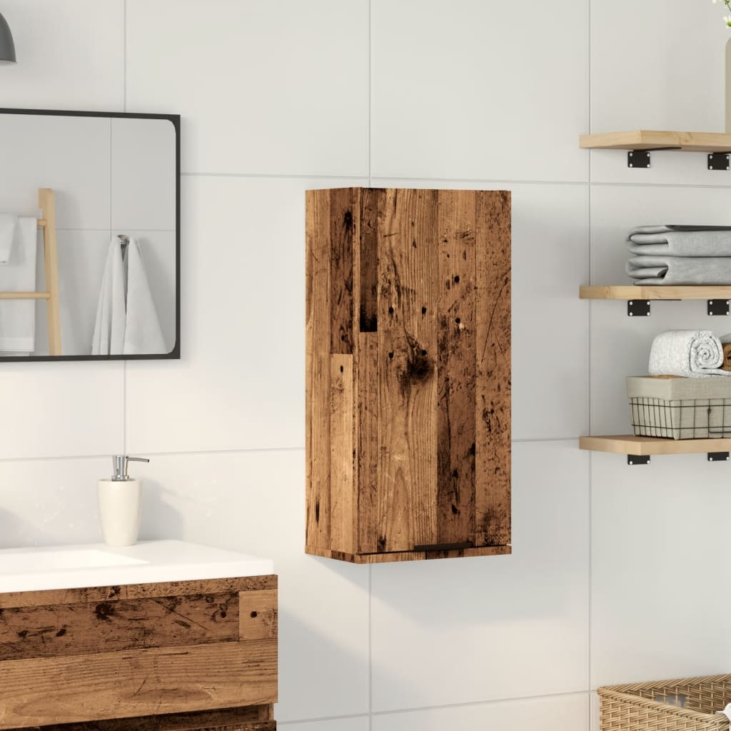 Wall-mounted Bathroom Cabinet Old Wood 32x20x67 cm