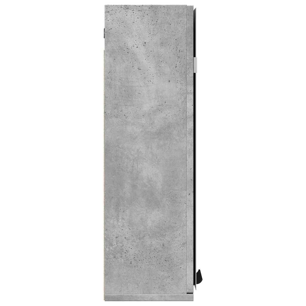 Bathroom Mirror Cabinet Concrete Grey 64x20x66.5 cm Engineered Wood