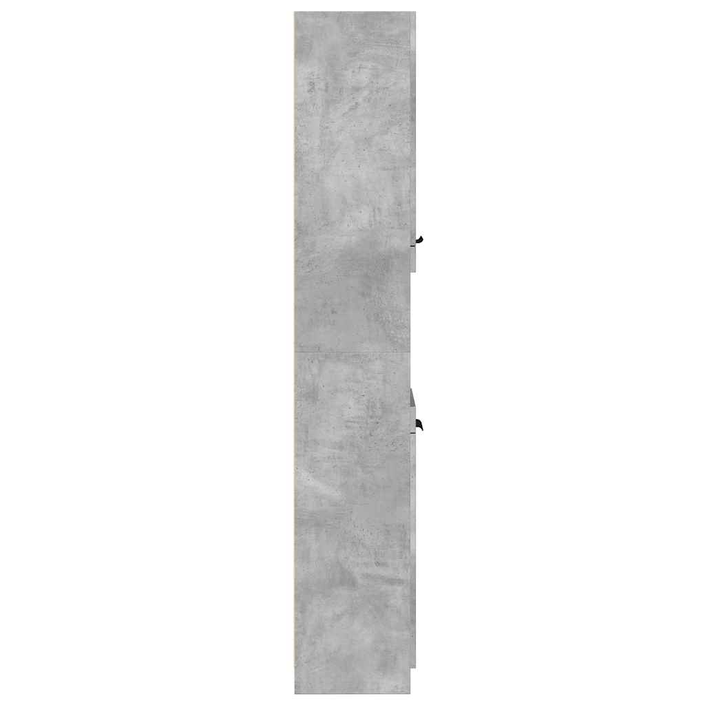 Bathroom Cabinet Concrete Grey 32x34x188.5 cm Engineered Wood