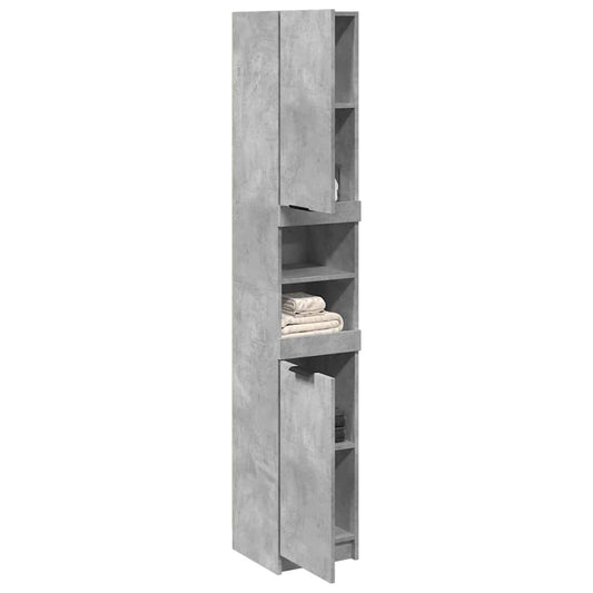 Bathroom Cabinet Concrete Grey 32x34x188.5 cm Engineered Wood