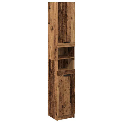 Bathroom Cabinet Old Wood 32x34x188.5 cm Engineered Wood