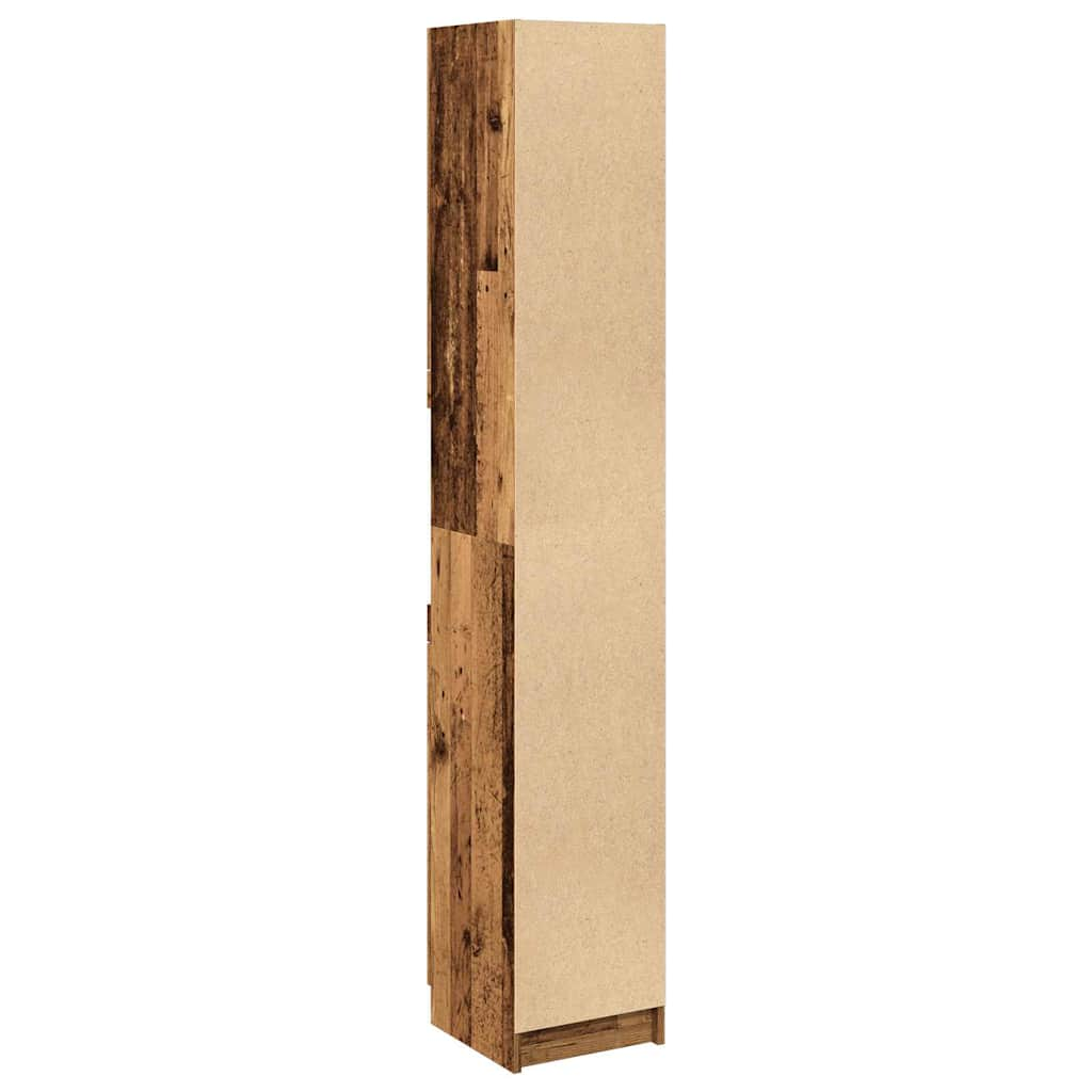 Bathroom Cabinet Old Wood 32x34x188.5 cm Engineered Wood