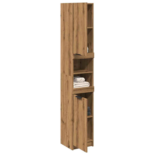 Bathroom Cabinet Artisan Oak 32x34x188.5 cm Engineered Wood