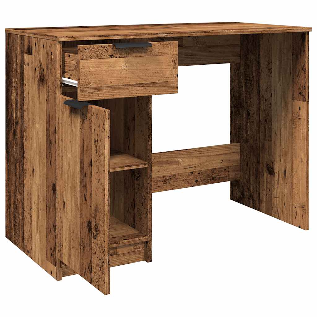 Desk Old Wood 100x50x75 cm Engineered Wood