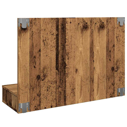 Mirror Cabinet with LED Old Wood 90x31.5x62 cm