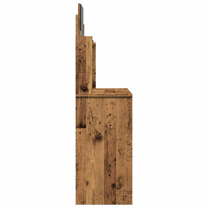 Dressing Table with Mirror Old Wood 96x39x142 cm