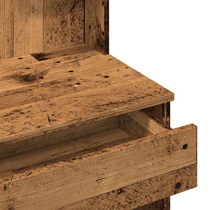 Dressing Table with Mirror Old Wood 96x39x142 cm
