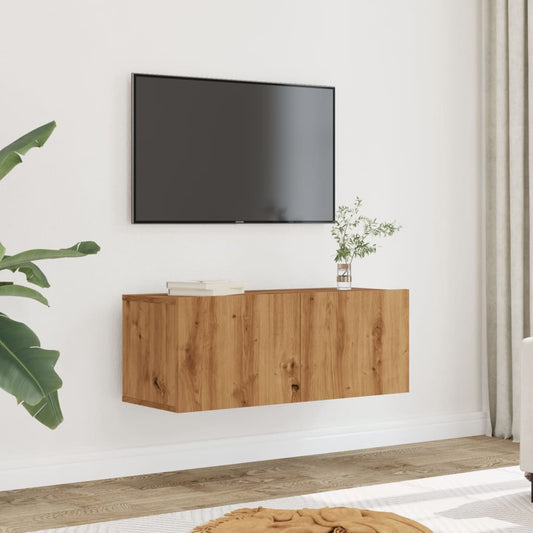 TV Cabinets Wall-mounted 2 pcs Artisian Oak 80x30x30 cm
