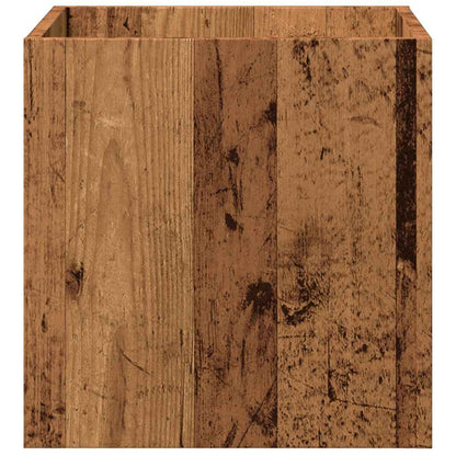 Planter Box Old Wood 40x40x40 cm Engineered Wood