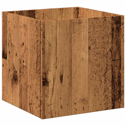 Planter Box Old Wood 40x40x40 cm Engineered Wood