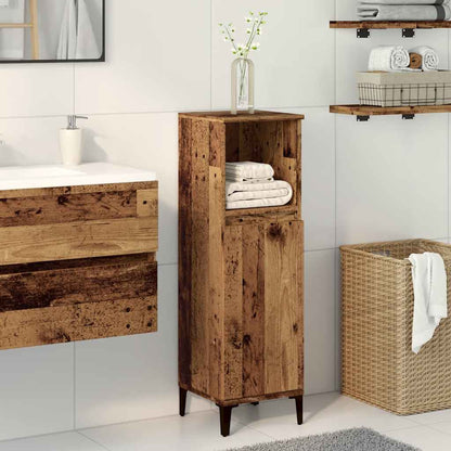 Bathroom Cabinet Old Wood 30x30x100 cm Engineered Wood