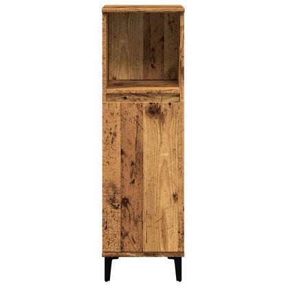 Bathroom Cabinet Old Wood 30x30x100 cm Engineered Wood